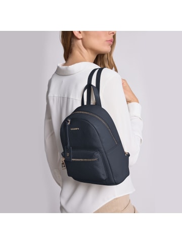 Lazarotti Bologna Leather City Rucksack Leder 27 cm in navy