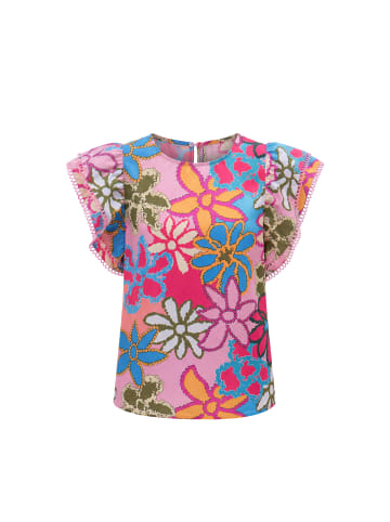 IZIA Women Blouse in Multicolor Pink