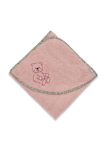 Sterntaler Kapuzenbadetuch 100x100 cm Terrybär rose in puder rose