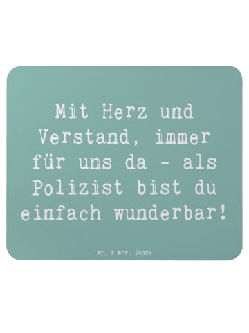 Mr. & Mrs. Panda Mouse Mat Spruch Polizist Wunderbar mit Spruch in Meeresbrise