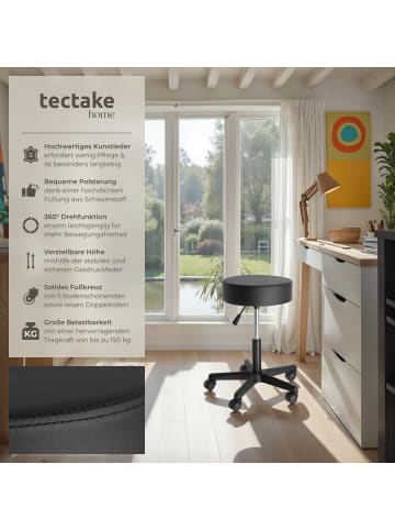 tectake Rollhocker Werner Belastbarkeit 150 kg, schwarz
