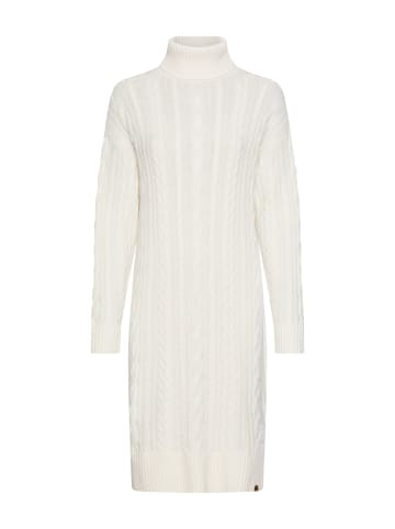 Camel Active Strickkleid mit Zopfstrickmuster in Milchweiß