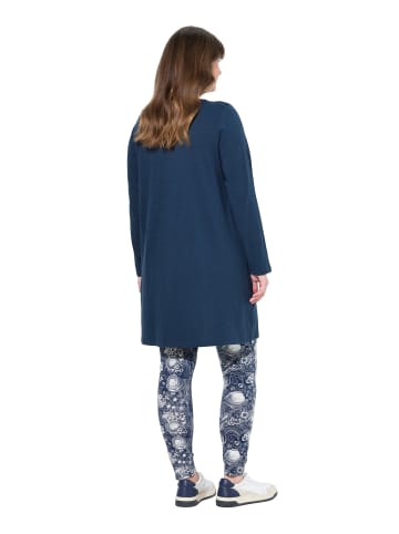 Ulla Popken Longshirt in navy blau
