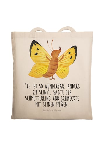 Mr. & Mrs. Panda Tasche Schmetterling Zitronenfalter mit Spruch in Creme