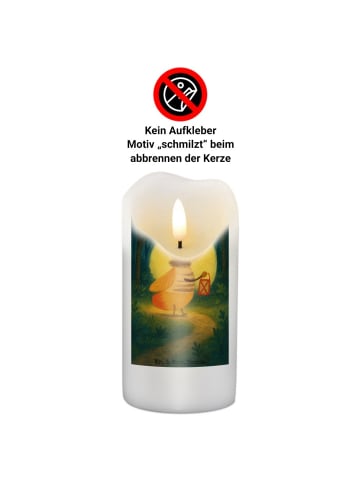 Mr. & Mrs. Panda Wachskerze Glühwürmchen Design ohne Spruch in Weiß