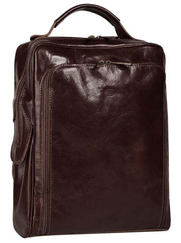 piké Rucksack echt Leder in braun