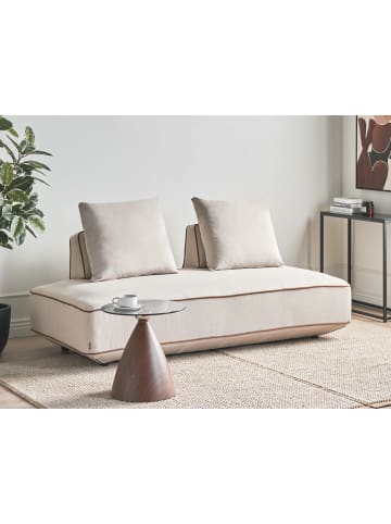 Beliani Chaiselongue SEILLANS in Beige - (W) 194 x (H) 94 x (L) 97 cm