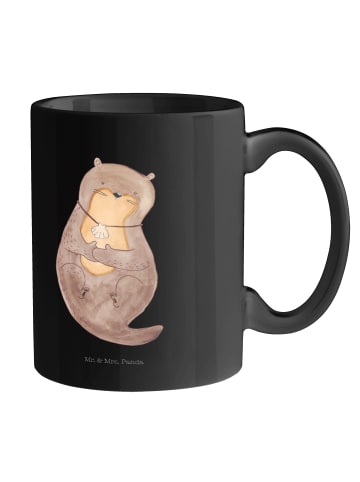 Mr. & Mrs. Panda Ostergeschenk Otter Muschel ohne Spruch in Schwarz