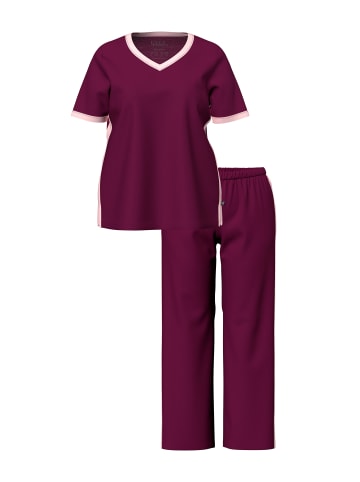 Ulla Popken Pyjama in dunkel beere