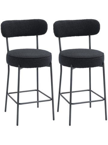 HOMCOM Barhocker in Schwarz 52L x 49B x 95H cm