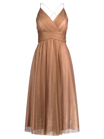 Vera Mont Abendkleid im Glitzer-Look in Cream/Gold