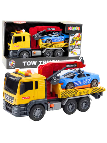 Wisam® Abschleppwagen mit Kran Rennwagen Lichter Geräusche