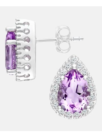 Diamant L'éternel Ohrhänger aus 375 Weißgold mit Diamant mit Amethyst