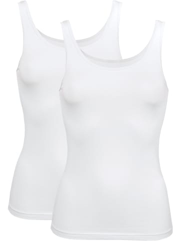 Erwin Müller Baumwolle, Single-Jersey Unterhemd 2er-Pack in weiß