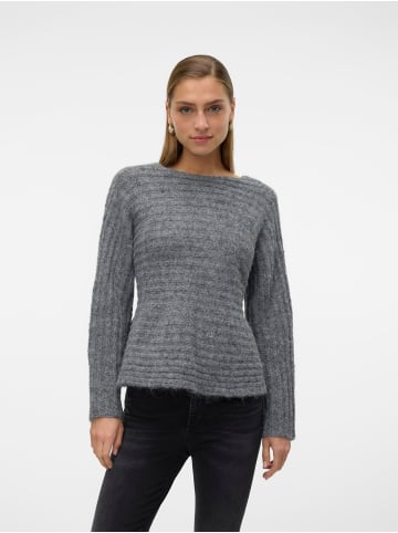 Vero Moda Strickpullover in Medium Grey Melange