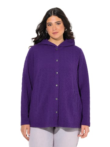 Ulla Popken Sweatjacke in tiefes violett