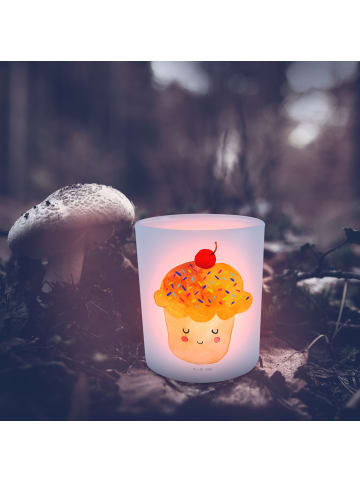 Mr. & Mrs. Panda Windlicht Cupcake ohne Spruch in Transparent