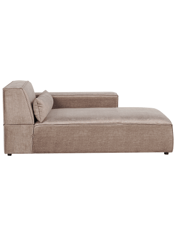 Beliani Chaiselongue HELLNAR in Braun - (W) 102 x (H) 70 x (L) 176 cm linksseitig