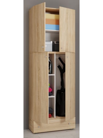 VCM  Holz Besenschrank Staubsauger Putzschrank Lona S in Sonoma-Eiche