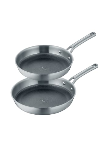 Berndes 2-teiliges Set Bratpfanne 24+28 cm, Edelstahl - Tricion Resist in poliert