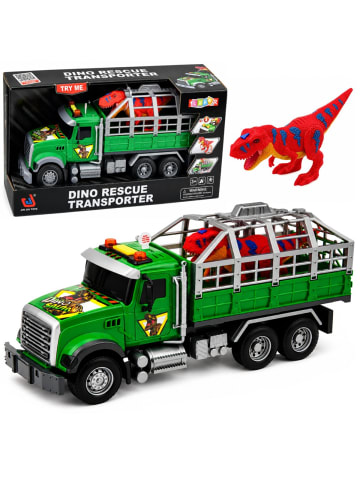 Wisam Transporter-LKW mit Käfig, T-Rex-Dinosaurierfigur, Licht- und