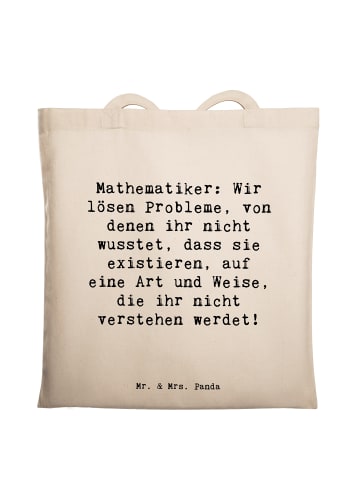 Mr. & Mrs. Panda Jutebeutel Spruch Mathematiker Magie mit Spruch in Creme