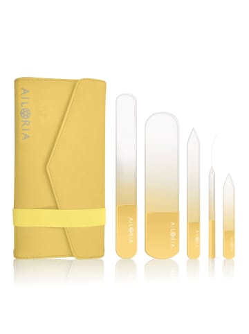 Ailoria CONTOUR LUXE Glas-Nagelfeilenset in gelb