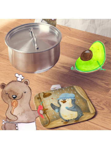 Mr. & Mrs. Panda Topfuntersetzer Pinguin Duschen Design ohne Spruch in Weiß