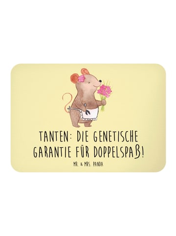 Mr. & Mrs. Panda Magnet Tanten Doppelspaß mit Spruch in Gelb Pastell