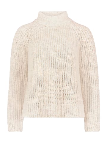 CARTOON Strickpullover mit Stehkragen in Cream/Green