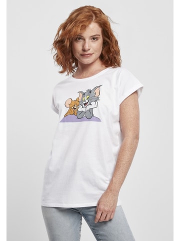 Merchcode Shirt "Ladies Tom & Jerry Pose Tee" in Weiß