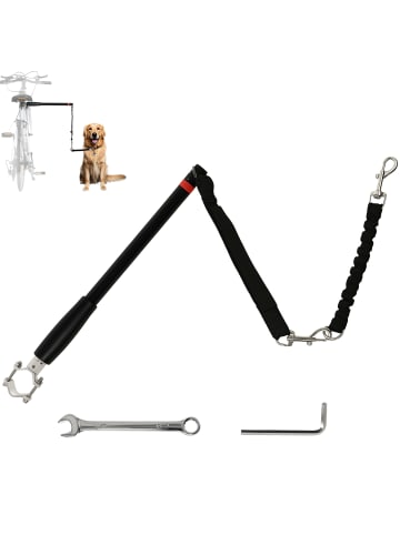 Pawhut Fahrradleine für Hunde 124L x 2B x 2H cm