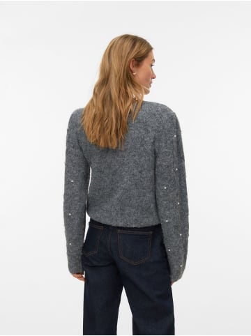 Vero Moda Strickpullover in Medium Grey Melange