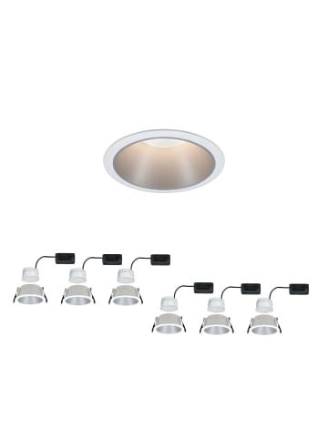 paulmann Bundle Downlights Cole Weiß/Silber 6er Pack