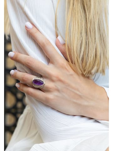 mantraroma 925er Silber - Ringe mit Amethyst