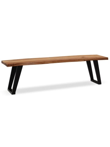 KADIMA DESIGN Esszimmerbank 140x40x45,5 cm Massivholz / Metall mit
