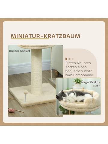 Pawhut Kratzbaum Beige 55L x 55B x 83H cm