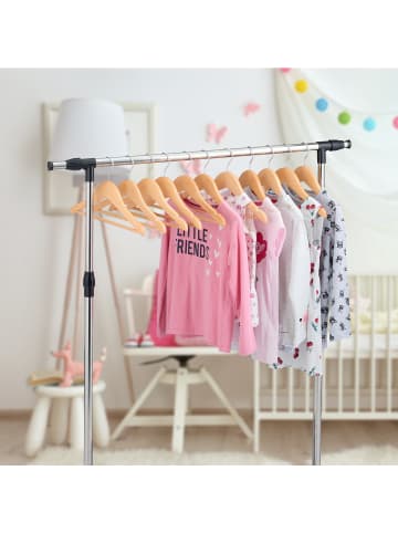 relaxdays 20 x Kinderkleiderbügel in Natur - (B)30,5 x (H)19 x (T)1 cm