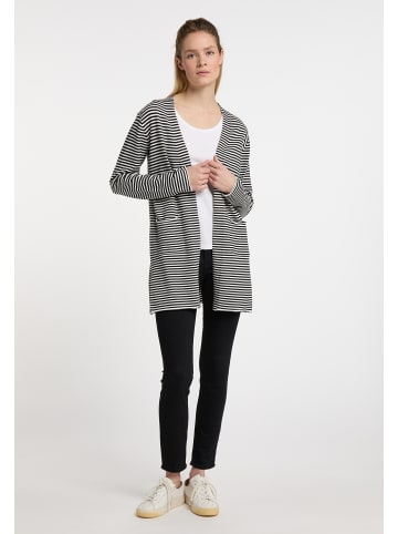 DreiMaster Damen Cardigan in Wollweiss Schwarz