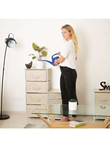 relaxdays Regalsystem in Beige - (B)20 x (H)76 x (T)48 cm