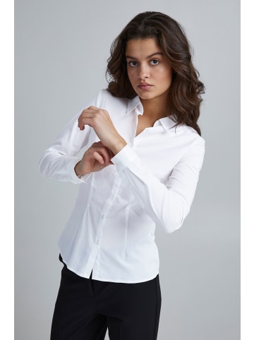 ICHI Langarmbluse Langarmbluse IHDIMA SH - 102533 Klassiche Bluse in weiß