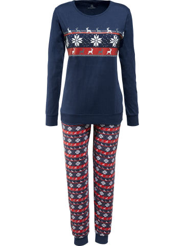 Erwin Müller Single-Jersey Schlafanzug in dunkelblau