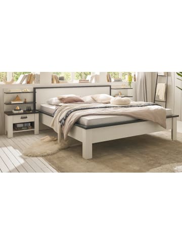 Furn.Design Schlafzimmer-Set 3-teilig in weiß Pinie Landhaus, Doppelbett 180 x 200 cm