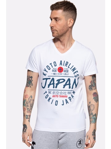 Akito Tanaka Akito Tanaka T-Shirt mit Frontprint Flight in weiß