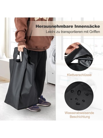 COSTWAY Wäschekorb 3 Fächer 75L in Andere