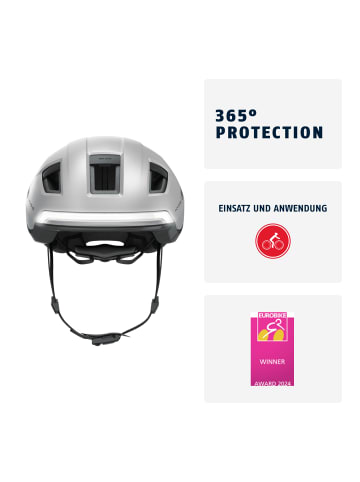 ABUS Fahrradhelm HYP-E in gleam silver