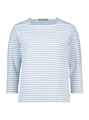 BETTY & CO Ringelshirt mit U-Boot-Ausschnitt in Weiß/Blau