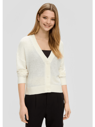 QS Strickjacke langarm in Creme