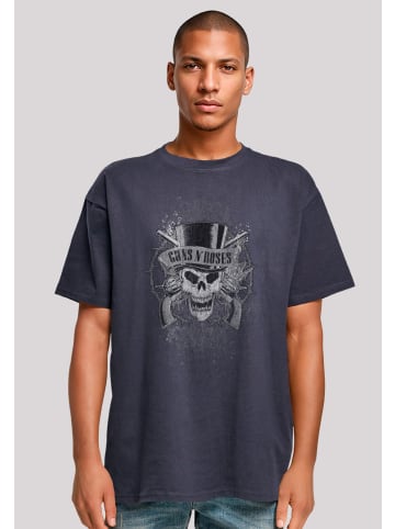F4NT4STIC Oversize T-Shirt Guns 'N' Roses Skull and Pistols in marineblau