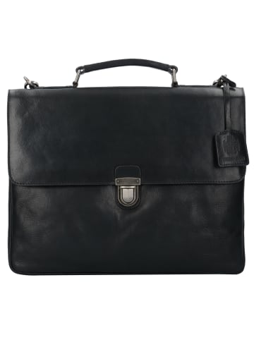 Leonhard Heyden Roma Aktentasche Leder 39 cm Laptopfach in schwarz